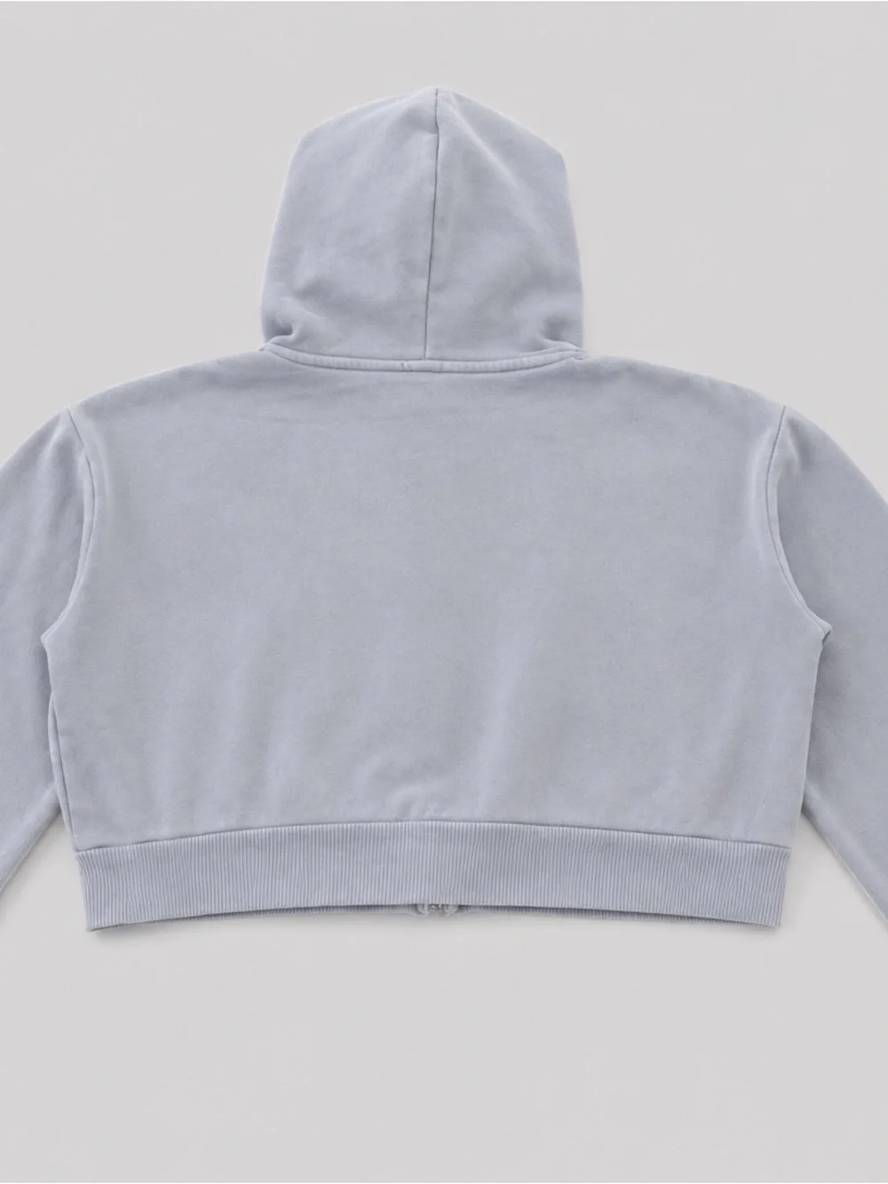 John Galt by Brandy Melville Cropped Zip Hoodie Women's XS/S Blue Gray